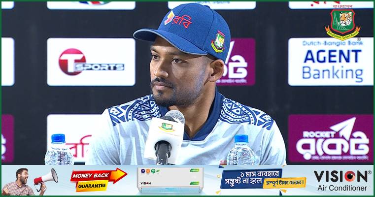থুসারাকে প্রাপ্য কৃতিত্ব দিচ্ছেন শান্ত